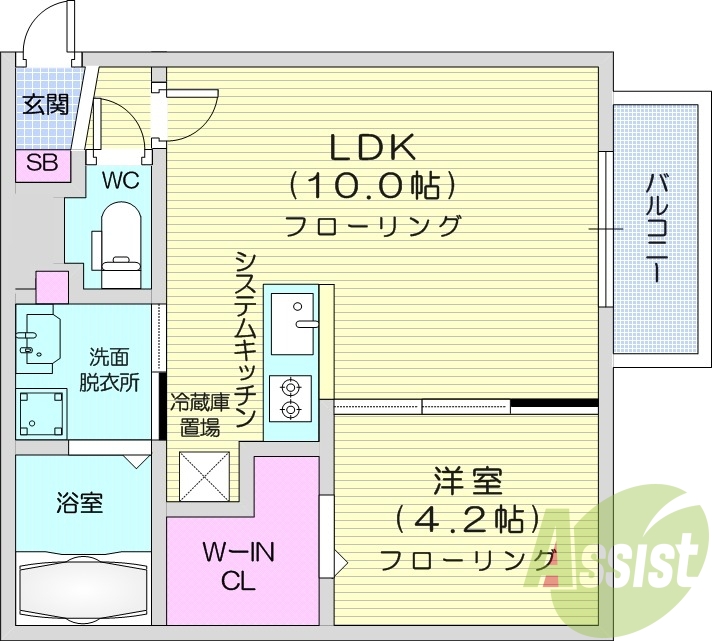 1LDK、エアコン、灯油暖房、浴室乾燥機
