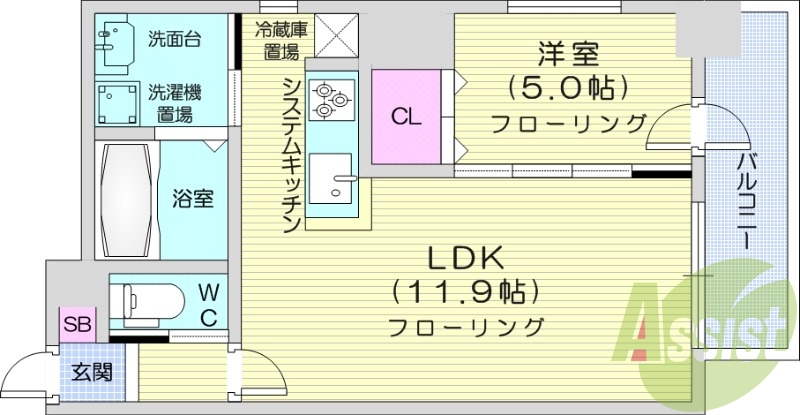 １LDK、インターネット無料、都市ガス、ペット可