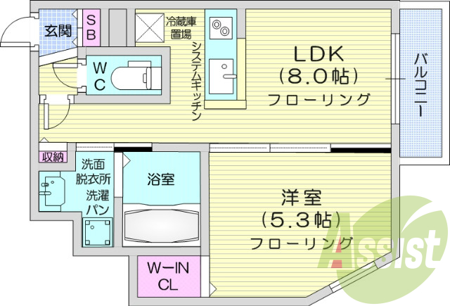 1LDK、モニター付きインターホン、ウォシュレット