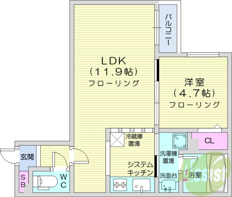 1LDK、都市ガス、デザイナーズ、エアコン、ネット無料
