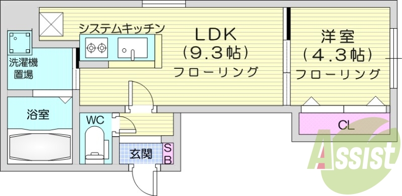 1LDK、ペット相談可、インターネット無料、宅配ボックス