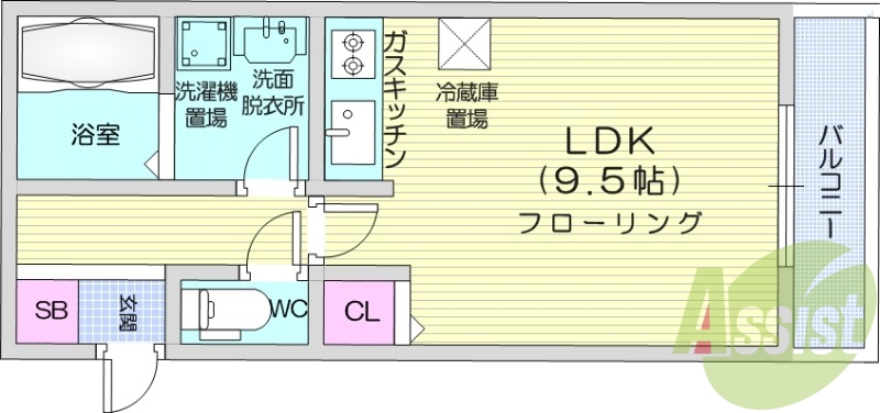 1R、独立洗面台、ネット使用料不要、灯油暖房