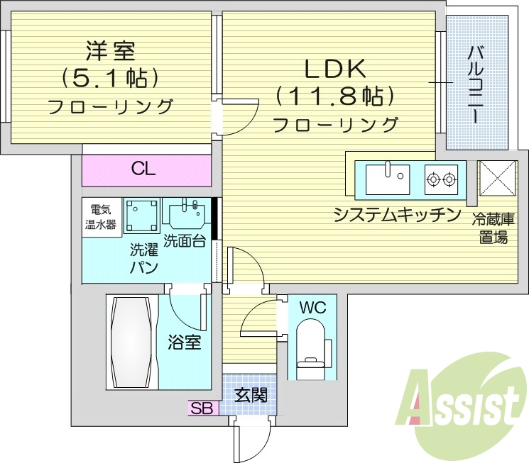 1LDK、都市ガス、デザイナーズ、エアコン、追い焚き