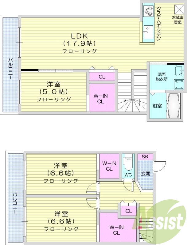 3LDK、都市ガス、エアコン、浴室乾燥機、追い焚き