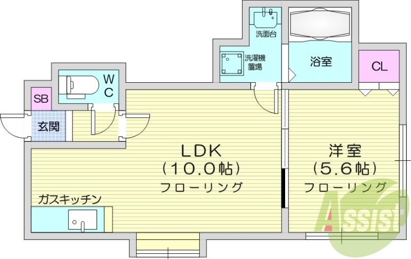 1LDK、灯油暖房、ロードヒーティング、収納