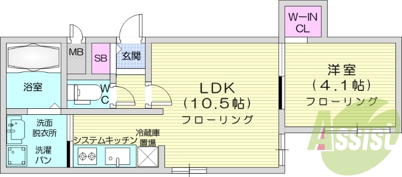 1階の間取り図