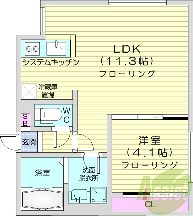 1階の間取り図