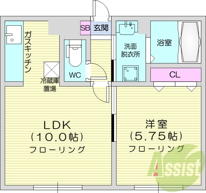 1LDK、エアコン、オートロック、ウォシュレット