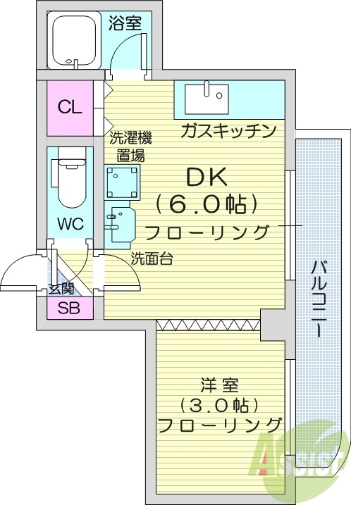 1DK、ネット無料、シャワートイレ、灯油暖房