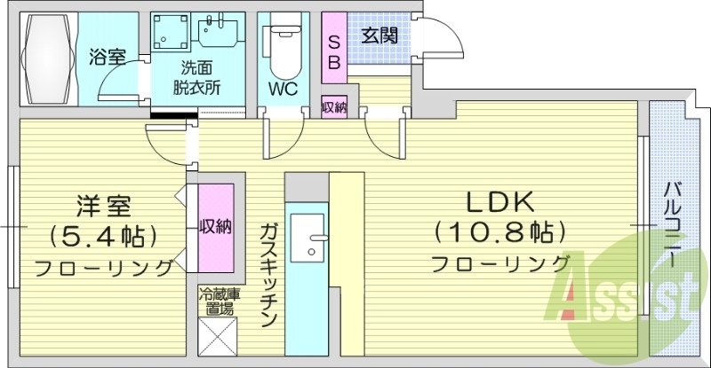 1LDK、トランクルーム、ロードヒーティング