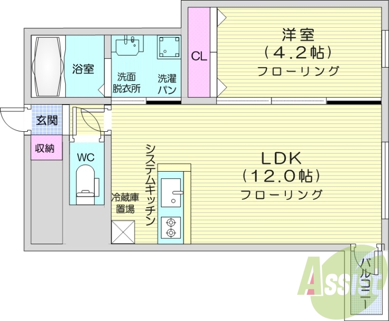 4階の間取り図