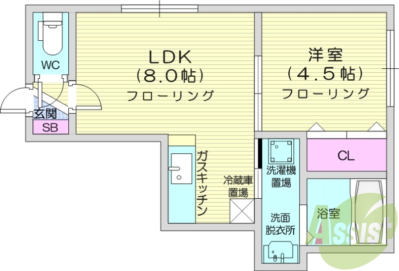 1LDK、灯油暖房、浴室乾燥、ロードヒーティング