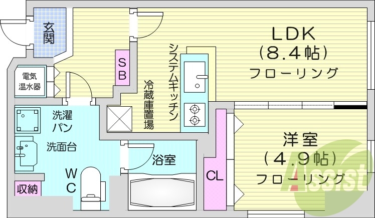 8階の間取り図