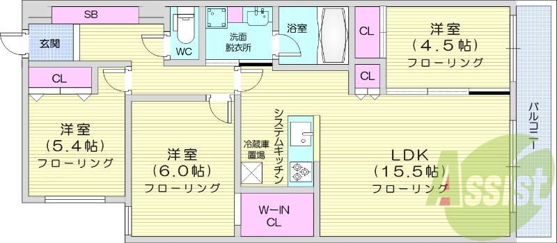 3階の間取り図
