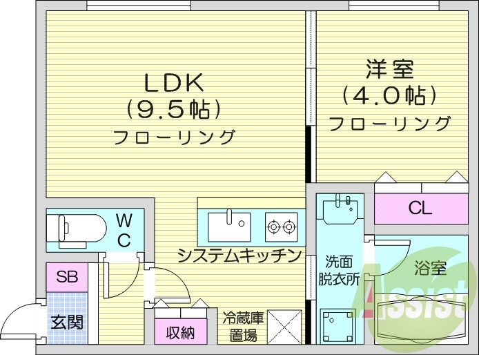 1階の間取り図