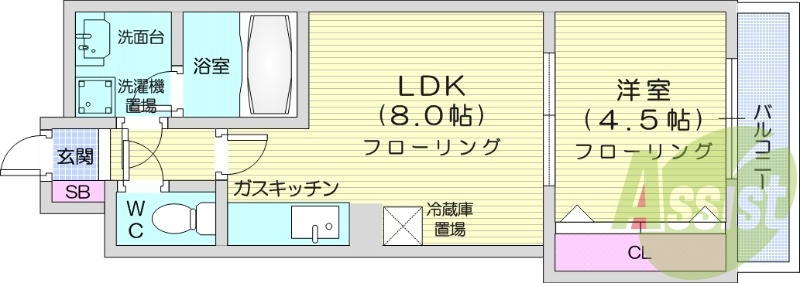 1LDK、エアコン、灯油暖房、ネット使用料不要