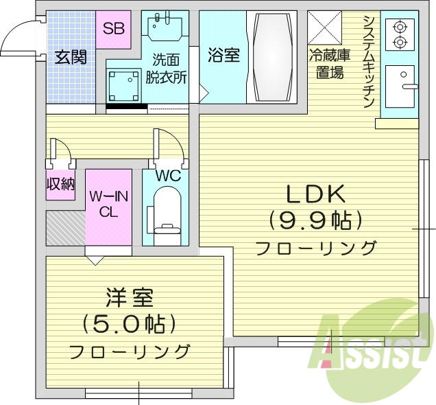 1LDK、都市ガス、オートロック、エコジョーズ