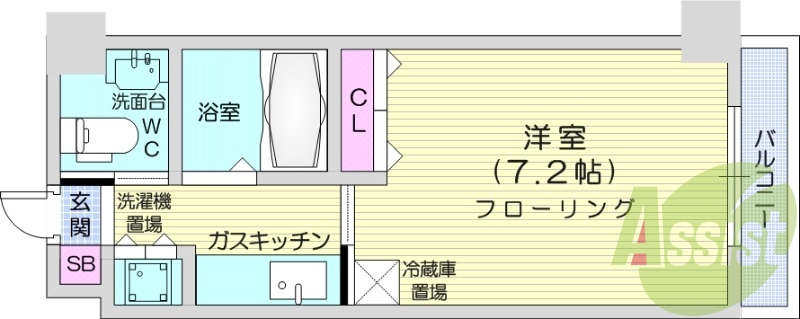 1LDK、ネット無料、シャンプードレッサー、TVモニターホン