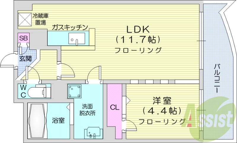 1LDK、エアコン、ペット可、オートロック