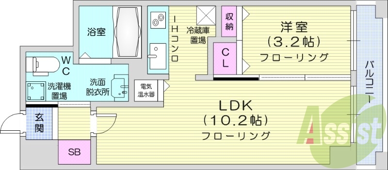 1LDK、オートロック、デザイナーズ、オール電化、IHコンロ