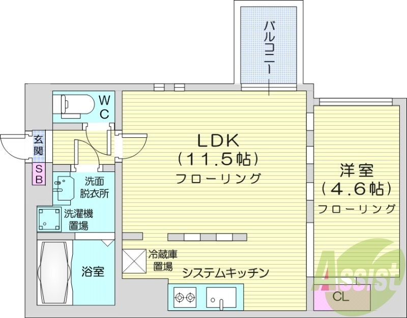 1LDK、エアコン、灯油暖房、ネット無料、オートロック