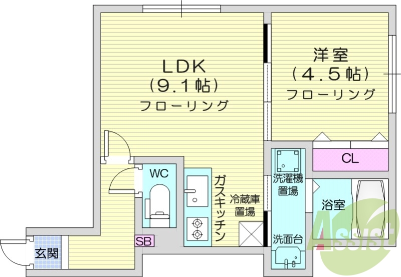 1LDK、エアコン、ネット無料、独立洗面台、灯油暖房