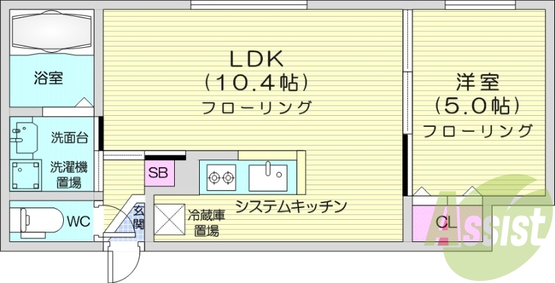 1LDK、ペット可、都市ガス、エアコン、ネット無料
