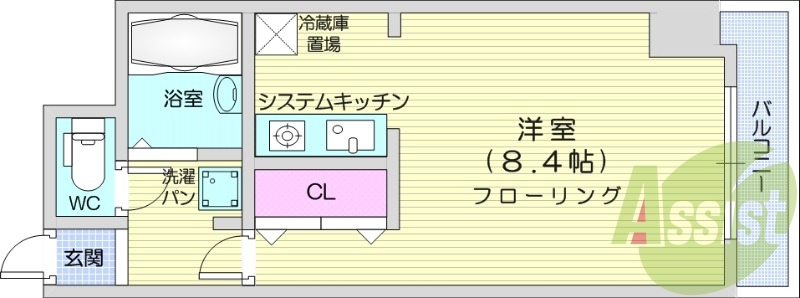 1R、TVインターホン、シャンドレ、ウォシュレット