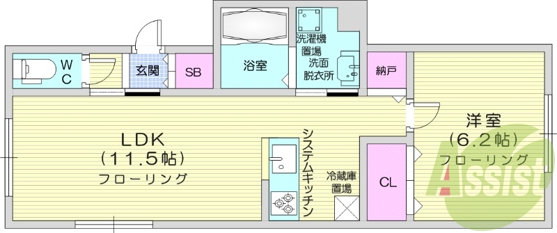 1LDK、エアコン、ガスリミット、ペット可、トランクルーム