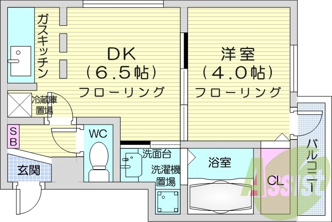 1LDK、バルコニー、角部屋、最上階、エアコン