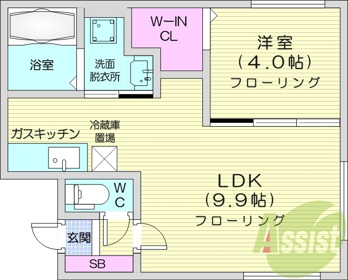 1LDK、ネット無料、エアコン、シャンプードレッサー