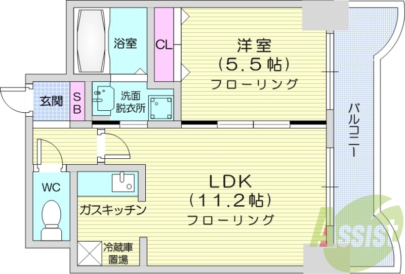 1LDK、オートロック、防犯カメラ、エアコン、宅配ボックス