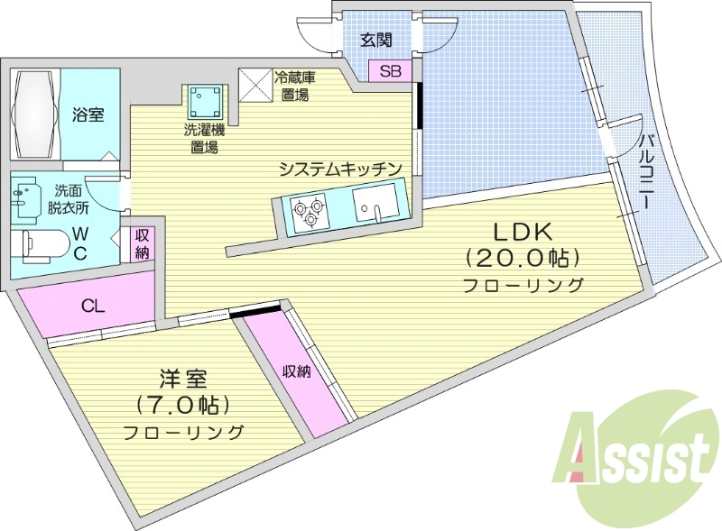 1LDK、デザイナーズ、エアコン、バルコニー、宅配ボックス