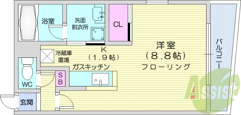 1K、ガス安君、エアコン、シャンプードレッサー