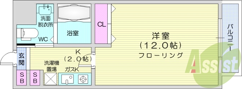 1*、独立洗面台、オートロック、風呂・トイレ別