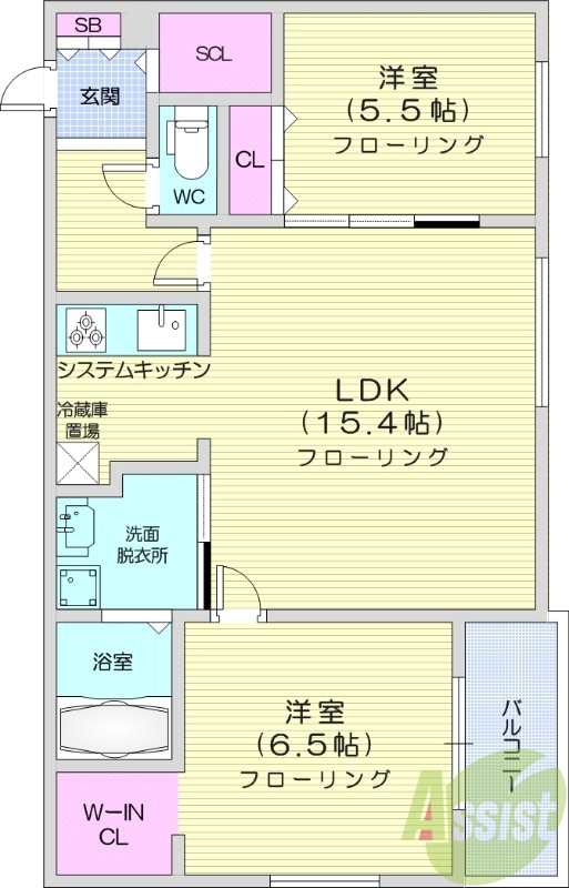 2ＬＤＫ、エアコン、都市ガス、追い焚き、ネット無料