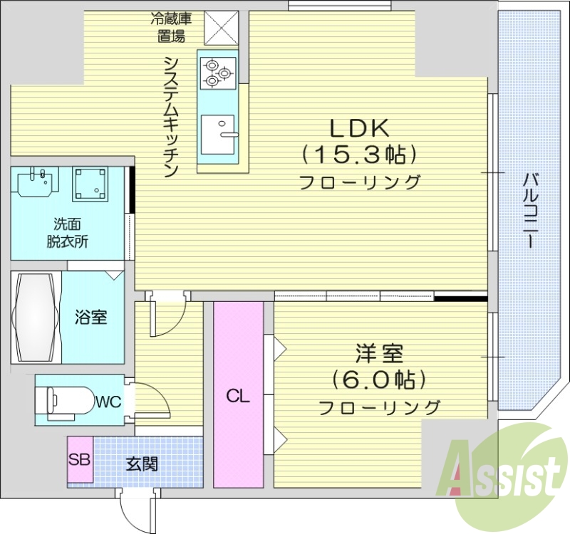 1LDK、都市ガス、ペット可、エアコン、追い焚き、