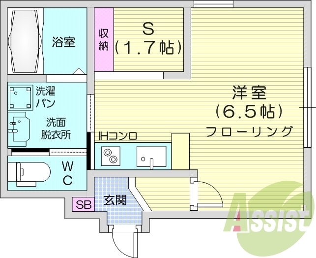 1K+S、エアコン、灯油暖房、宅配ボックス