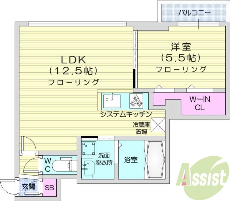 1LDK、都市ガス、ネット無料、追い焚き、バルコニー