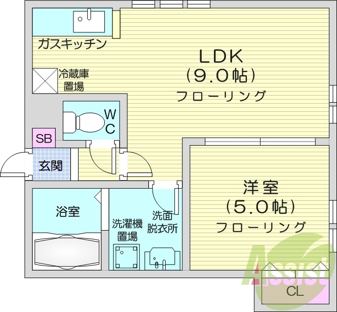 2階の間取り図
