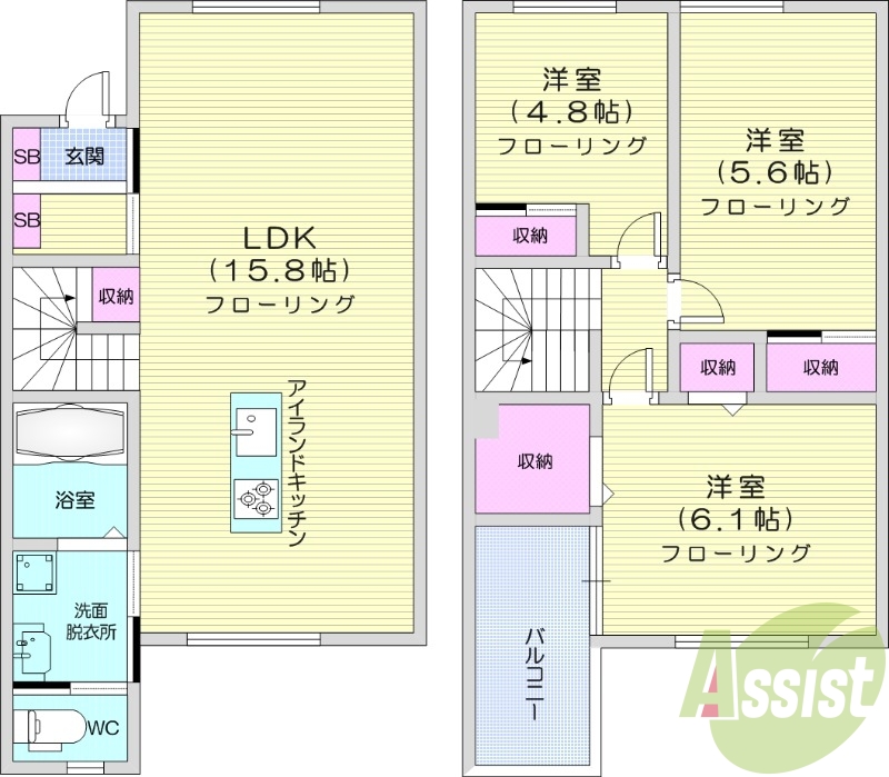 3LDK、灯油ボイラー、一坪バス、追い炊き機能