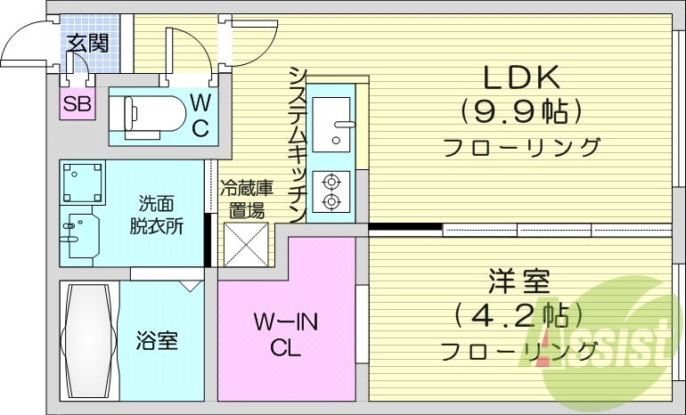 1ＬＤＫ、エアコン、ネット無料、システムキッチン