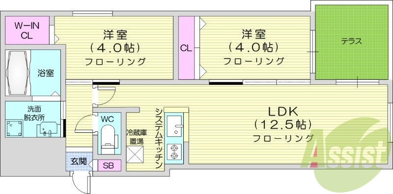2ＬＤＫ、エアコン、ネット無料、ペット可