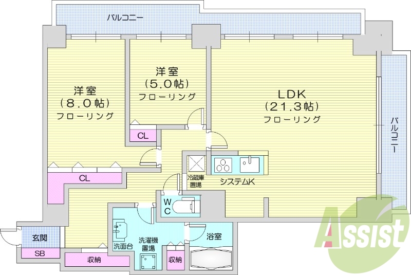 3LDK、ペット可、システムキッチン、食洗器、都市ガス