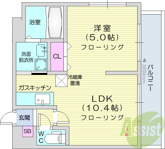 1LDK、オートロック、シャンドレ、ロードヒーティング