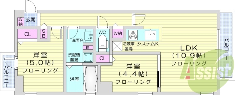 1LDK、都市ガス、エアコン、ネット無料、角部屋