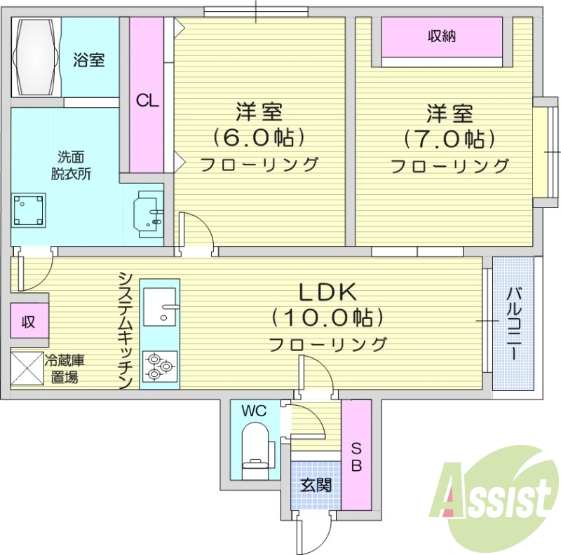 2LDK、フルリノベーション、ガスリミット、エアコン