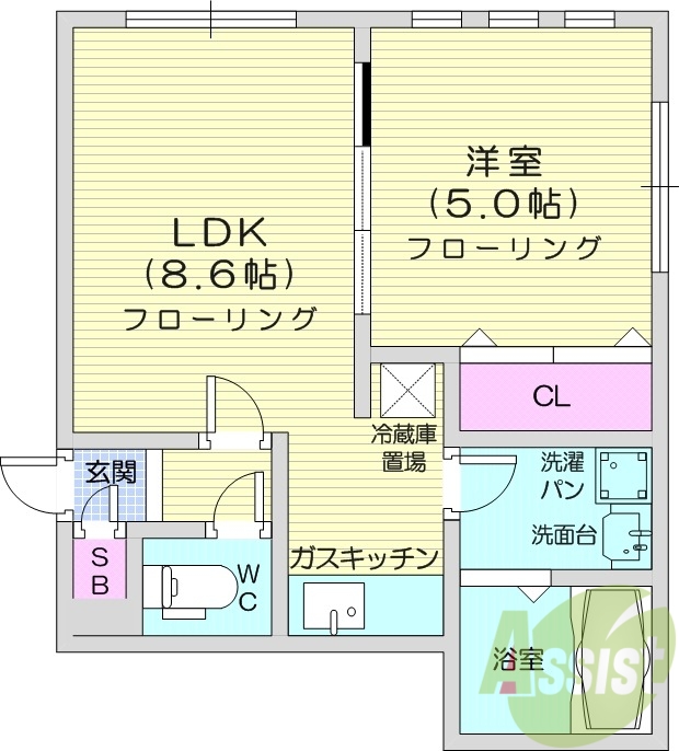 2階の間取り図