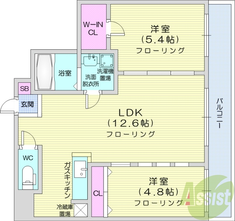 1LDK、灯油FF暖房、独立洗面台、オートロック