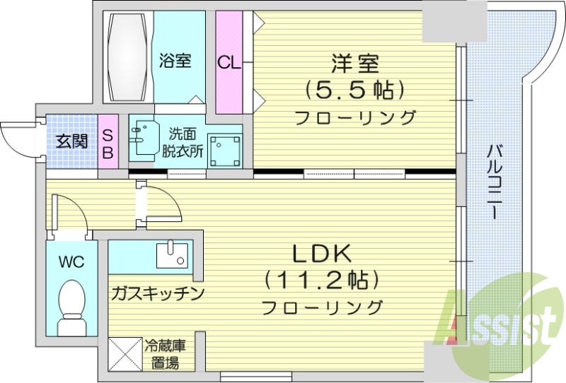 1LDK、オートロック、防犯カメラ、エアコン、宅配ボックス